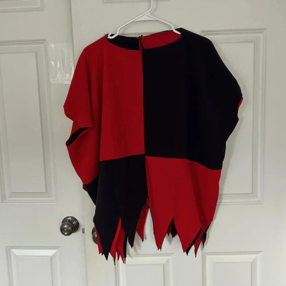 Court Jester Costume red and purple with hat one size it’s around a size 10-16 - Picture 2 of 7